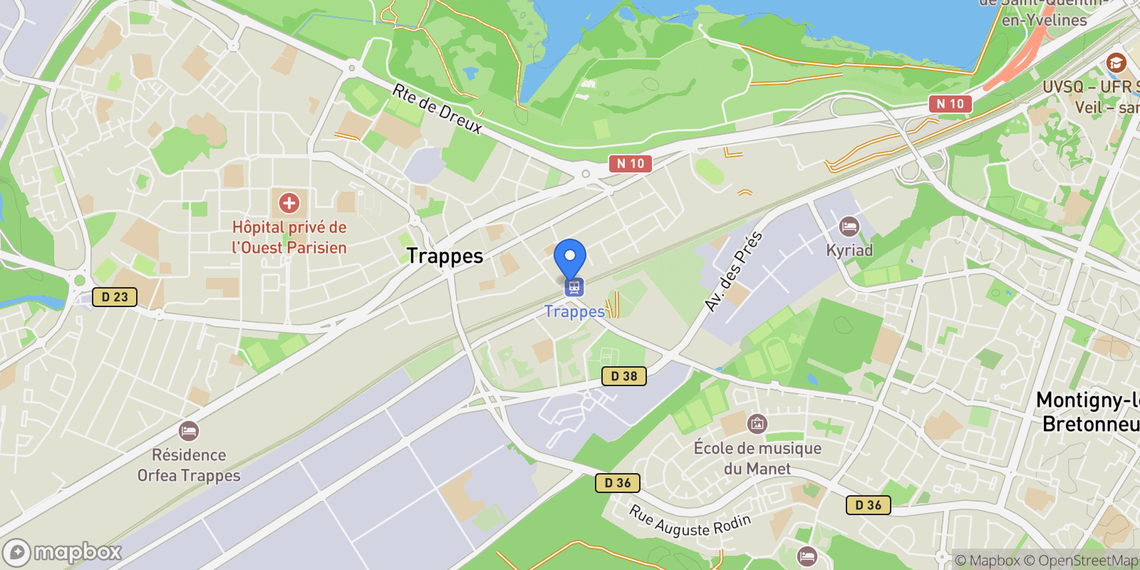Map showing Trappes, Trappes, Trappes, Île-de-France, France.