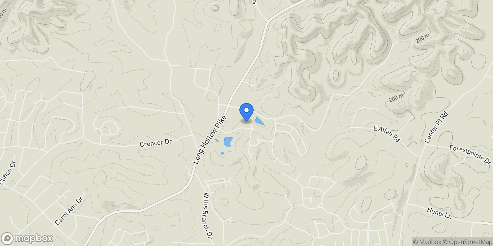 Map showing 200 Sydney Dr, Goodlettsville, Tennessee, United States.