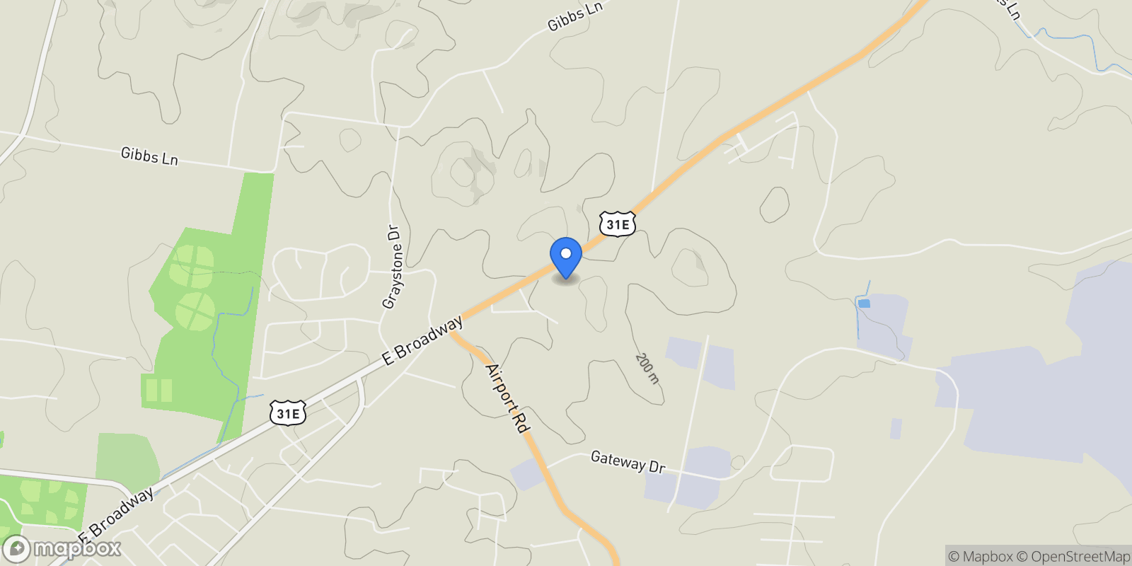 Map showing 1006 Tiane Trail, Gallatin, Tennessee, United States.