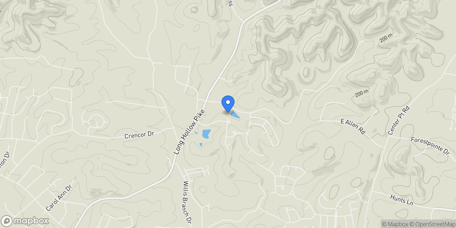 Map showing 205 Sydney Dr, Goodlettsville, Tennessee, United States.