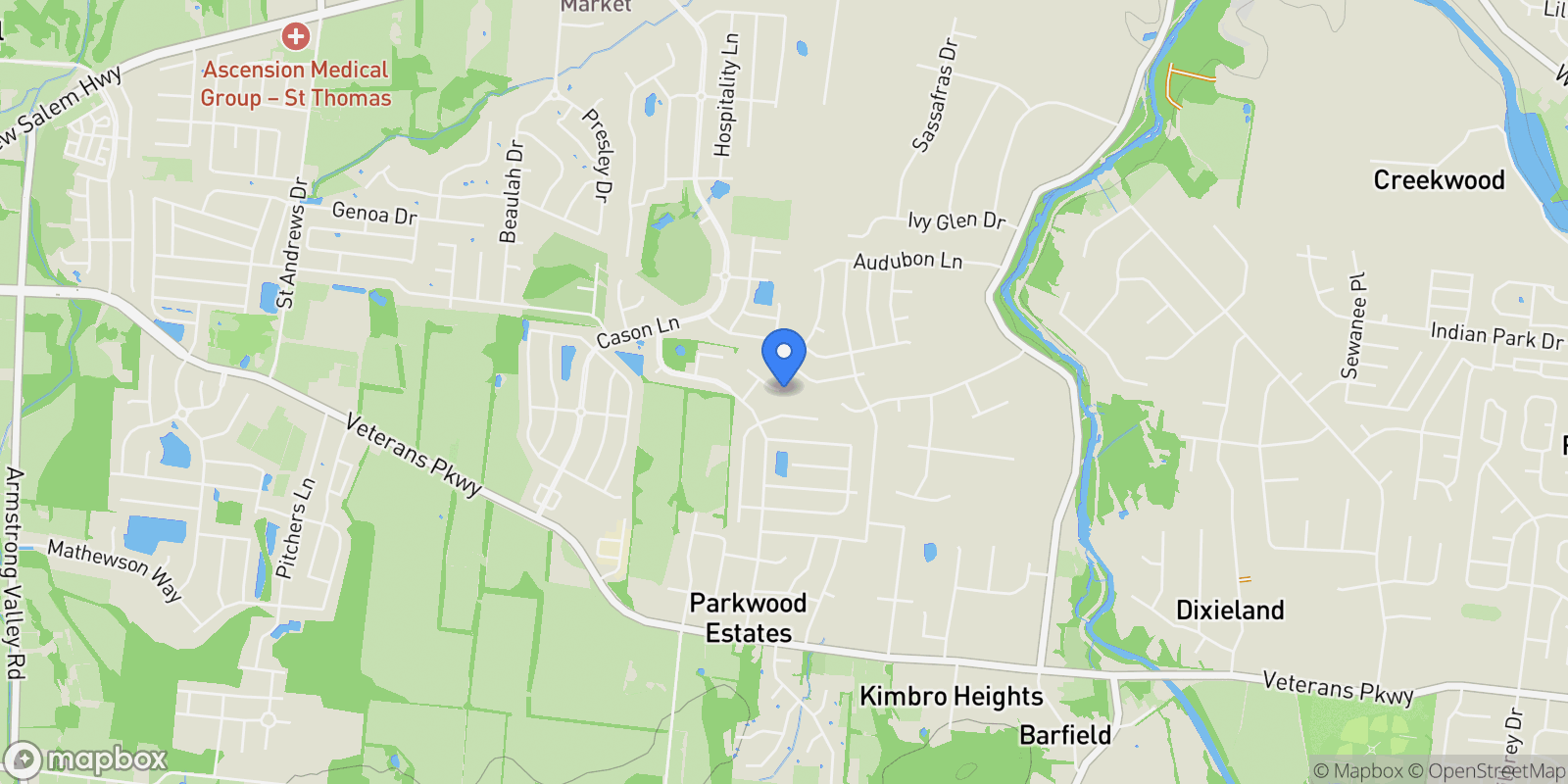 Map showing 184 Blueberry Court, Murfreesboro, Tennessee, United States.
