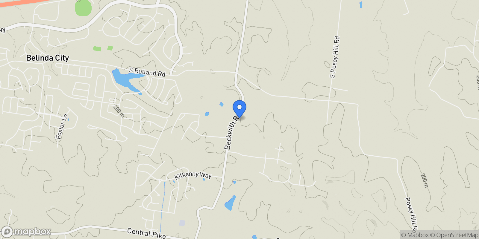 Map showing 6135 Beckwith Rd, Mt. Juliet, Tennessee, United States.