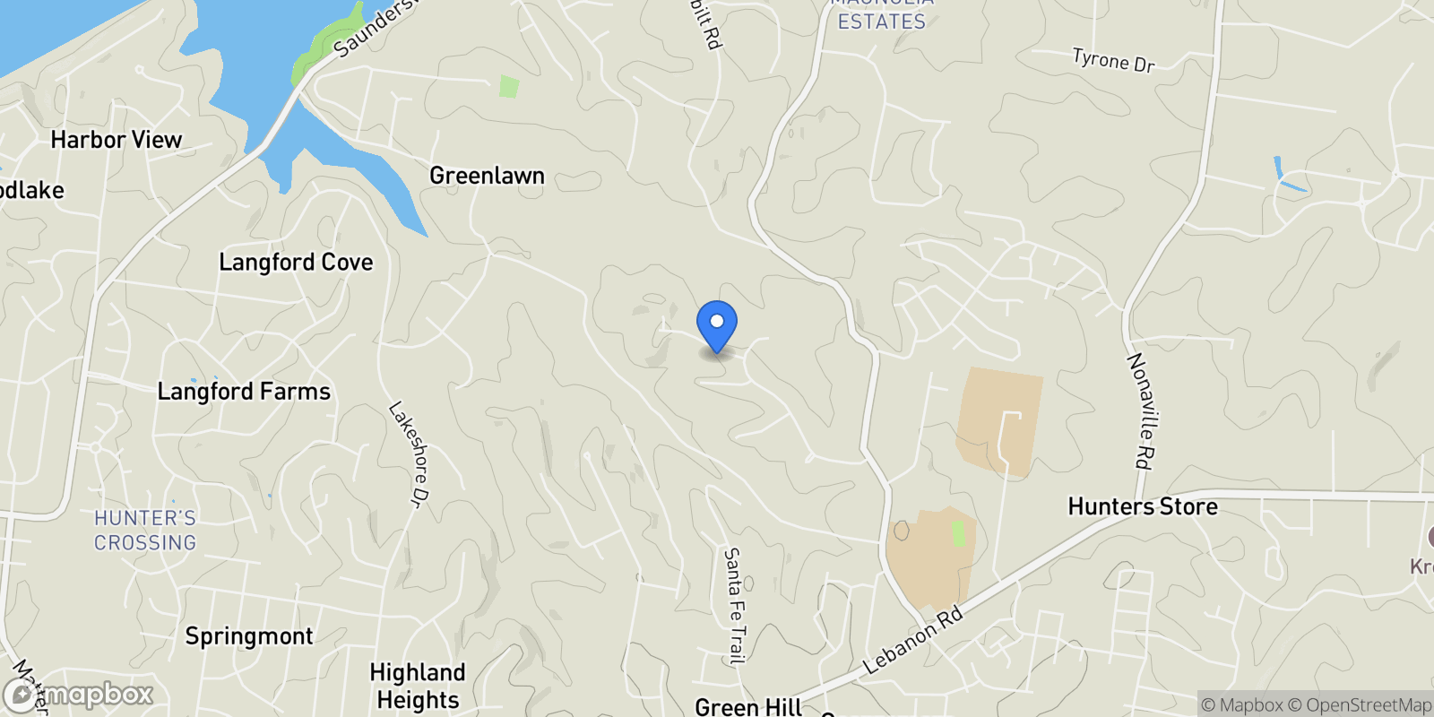 Map showing 805 Saddle Ridge Dr, Mt. Juliet, Tennessee, United States.