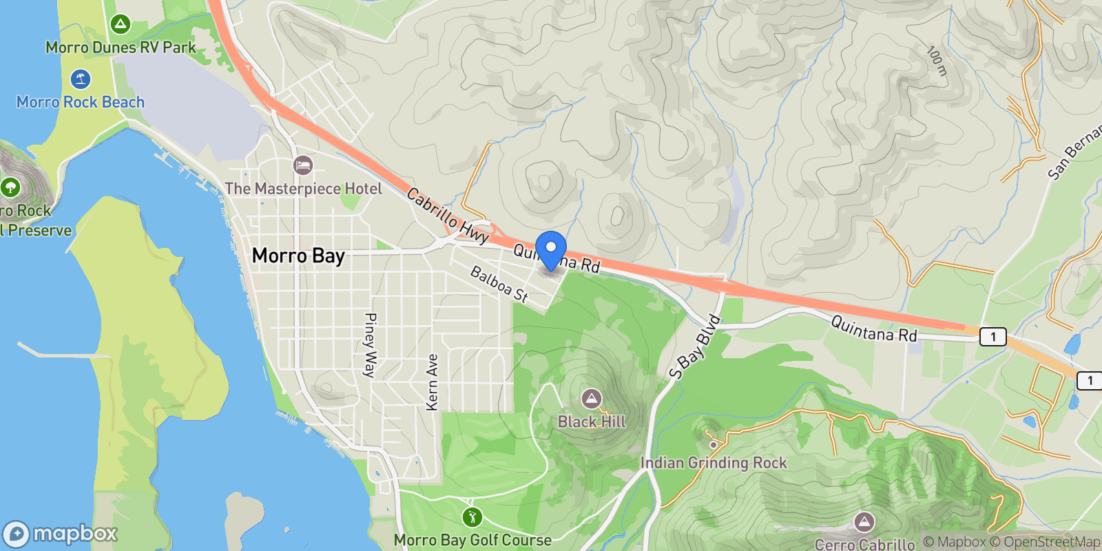 Map showing 1140 Allesandro Street , Morro Bay, CA 93442, Morro Bay, California, United States.