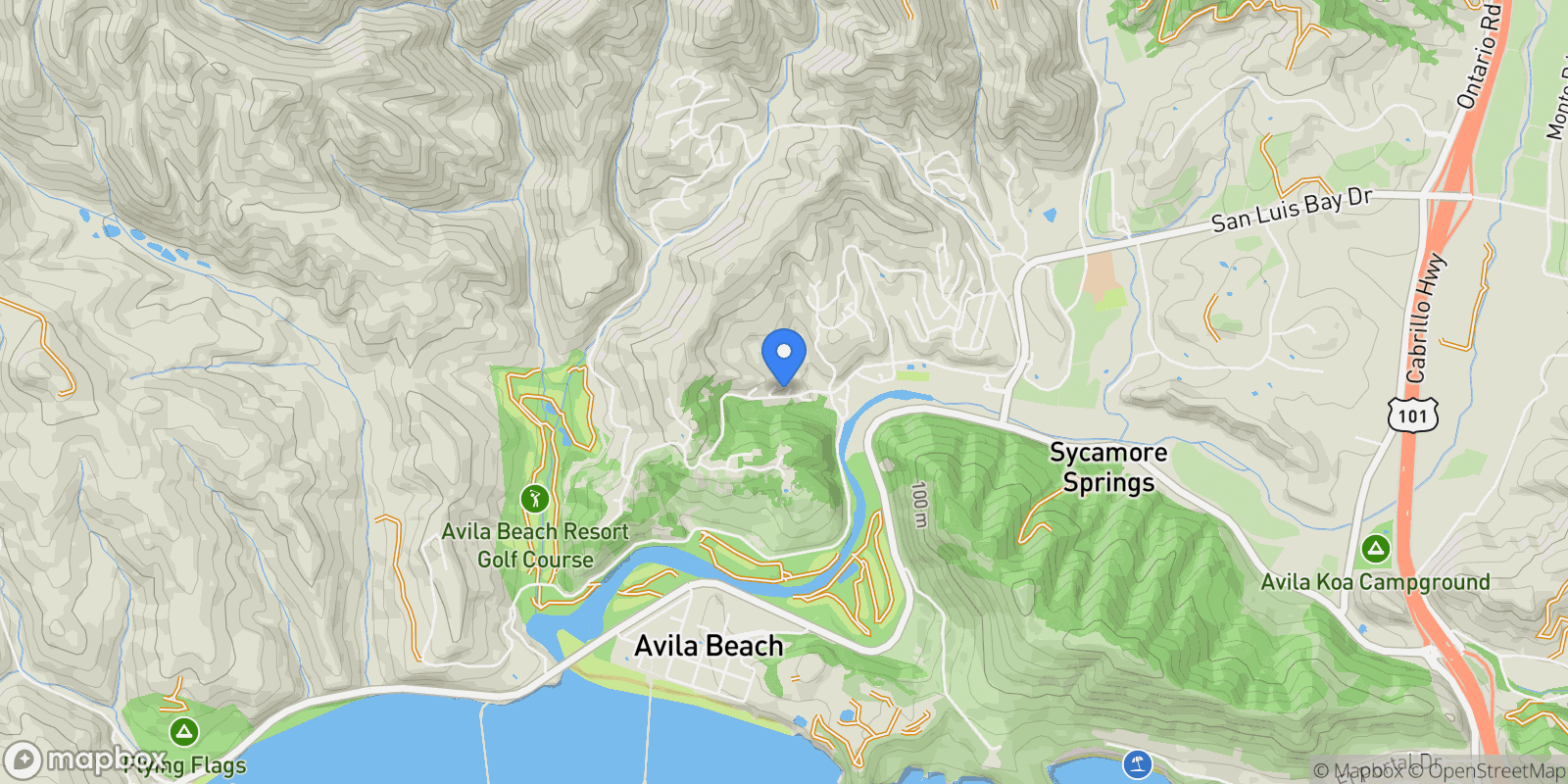 Map showing 6470 Spotted Wood Lane, Avila Beach, CA 93424, Avila Beach, California, United States.