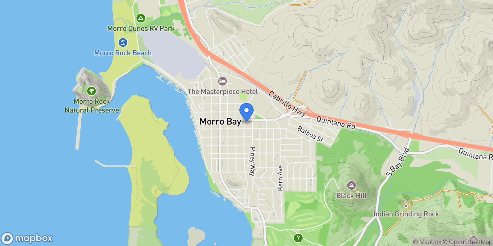 Map showing 600 Morro Bay Boulevard, Morro Bay, CA 93442, Morro Bay, California, United States.