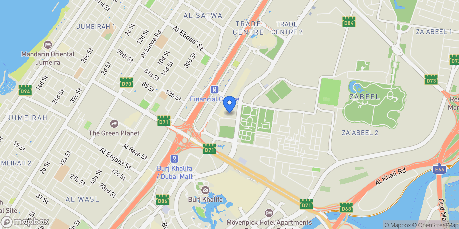 Map showing Dubai, Dubai, United Arab Emirates.