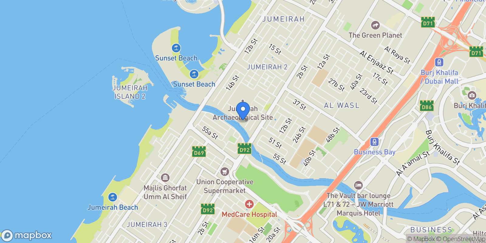 Map showing Dubai, Dubai, United Arab Emirates.
