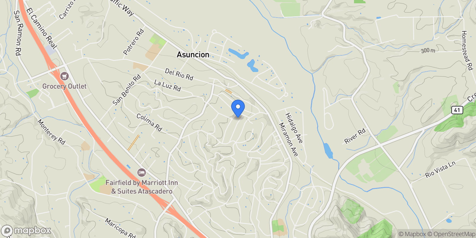 Map showing 4520 Mananita , Atascadero, CA 93422, Atascadero, California, United States.