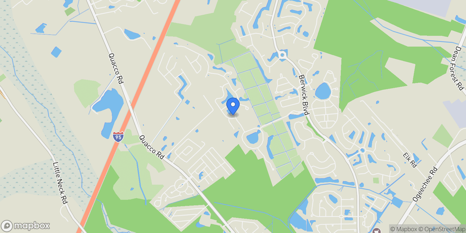 Map showing 2 Misty Marsh Drive, Savannah, Georgia, United States.