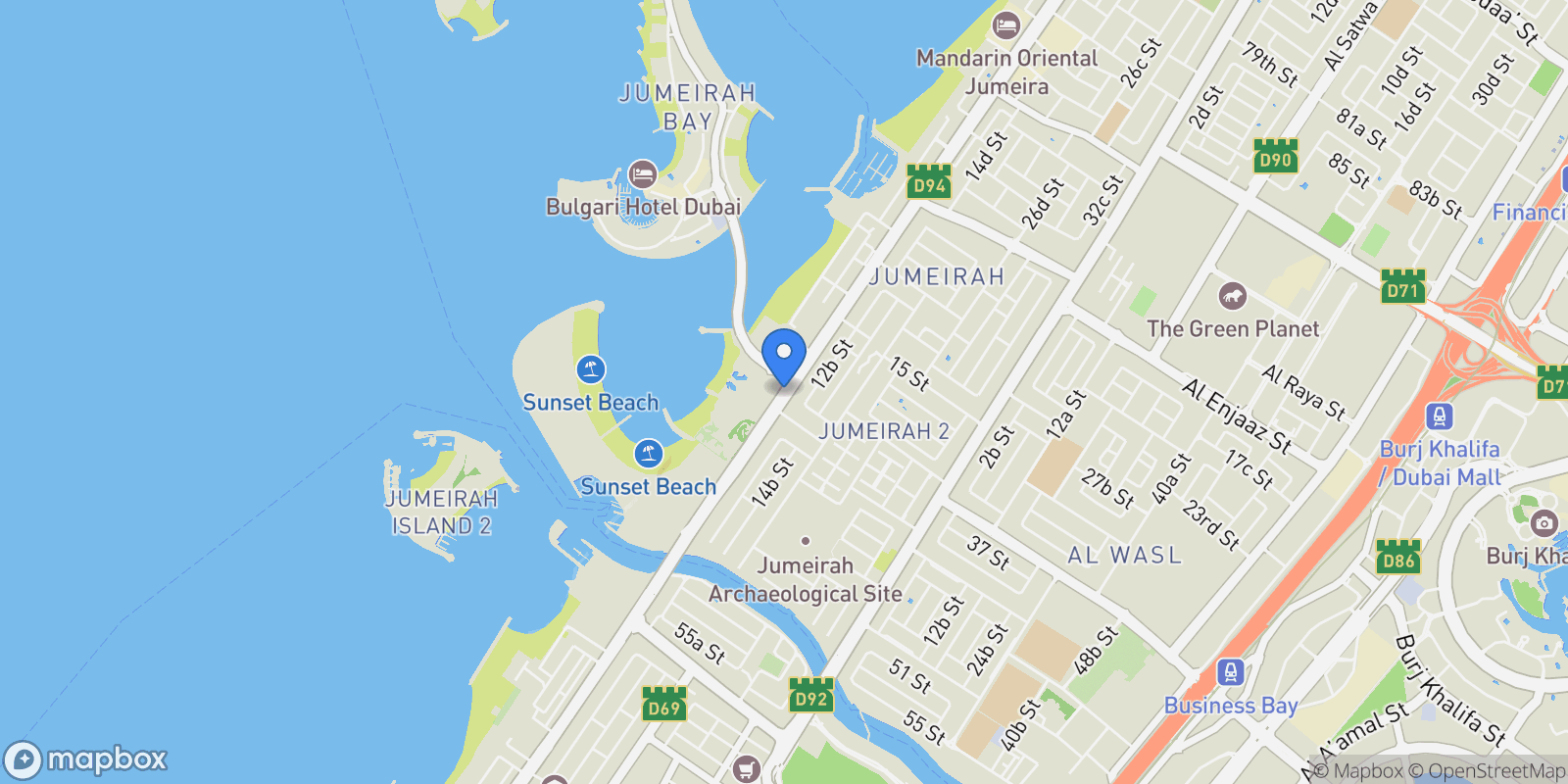 Map showing Dubai, Dubai, United Arab Emirates.