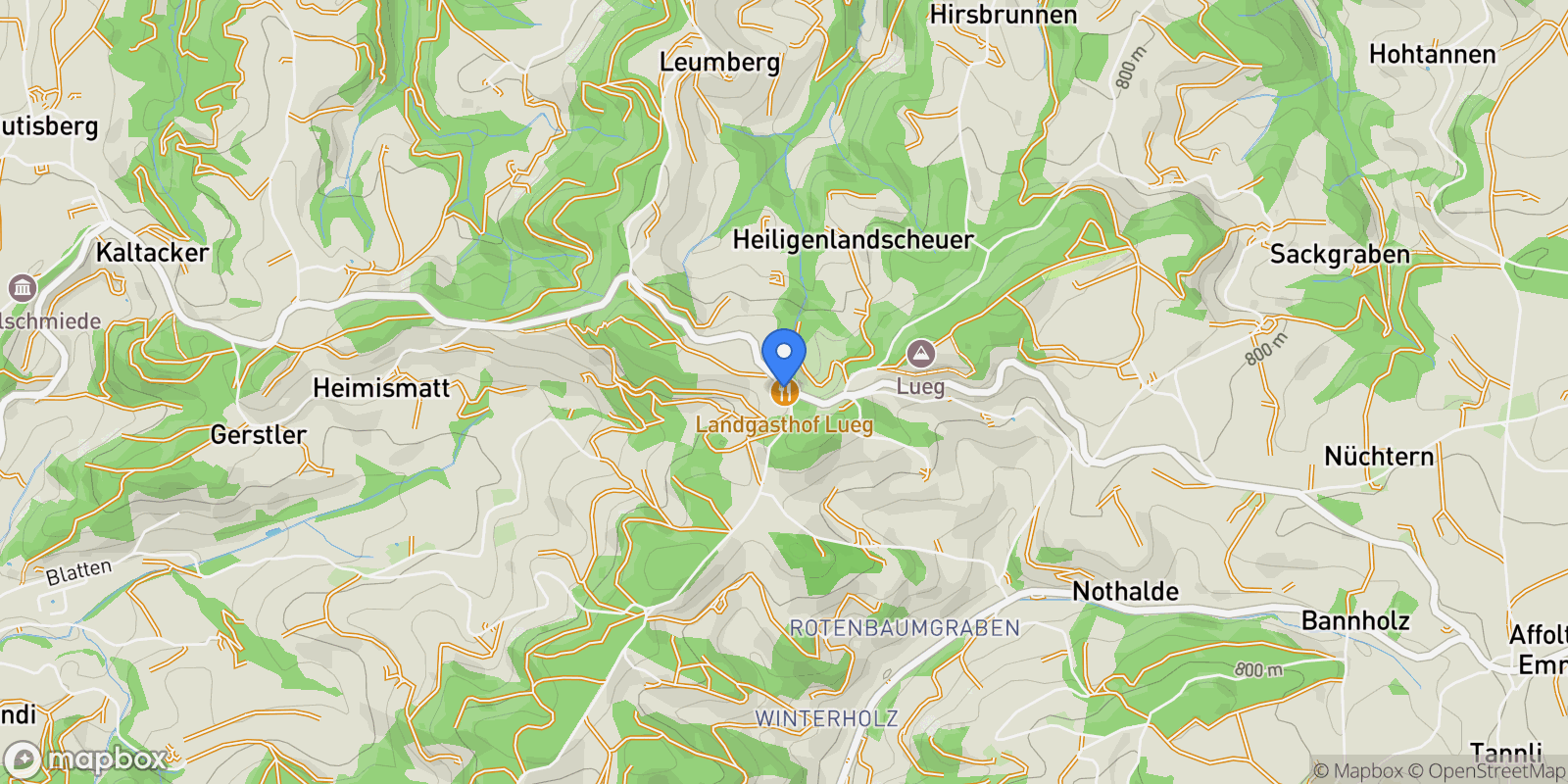 Map showing Luegstrasse 535, 3413 Kaltacker, Switzerland, Heimiswil, Canton of Bern, Switzerland.