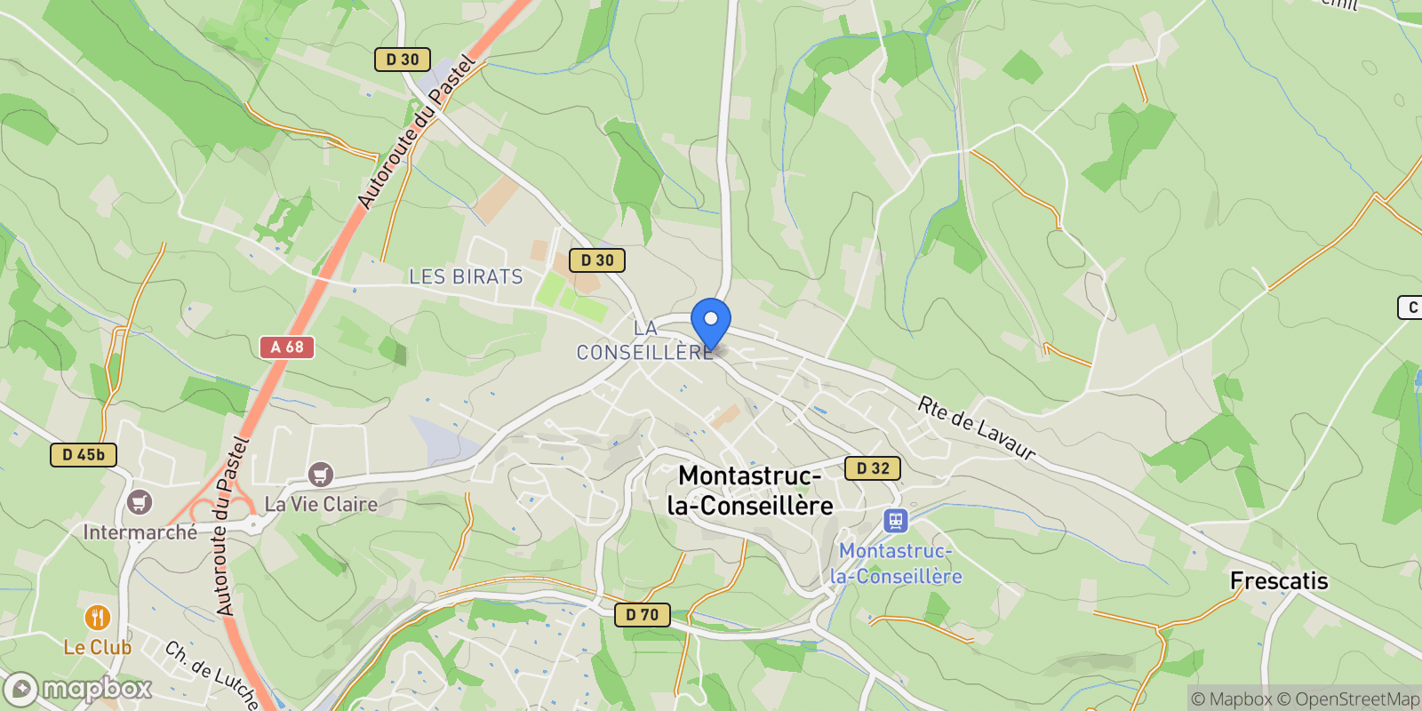 Map showing Montastruc-la-Conseillère, Occitanie, France.