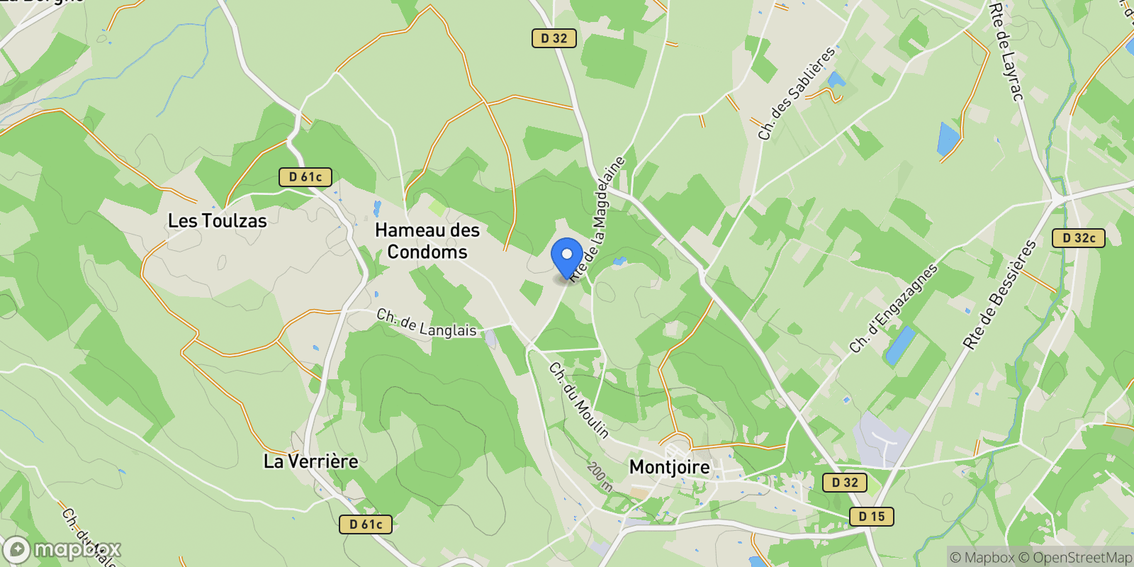 Map showing Montjoire, Occitanie, France.