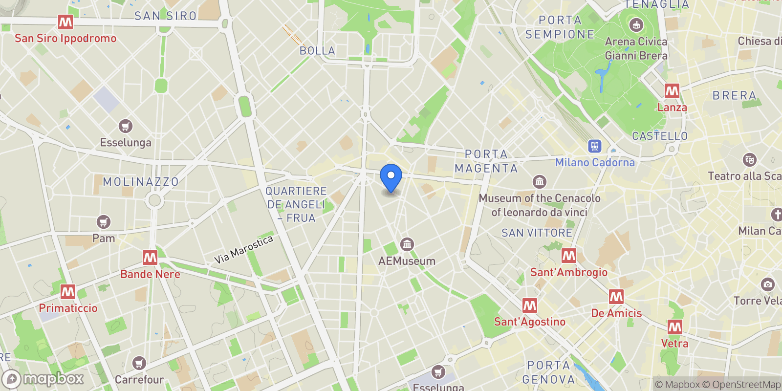 Map showing Via Monferrato, 14, 20144 Milano MI, Italy, Milan, Lombardy, Italy.
