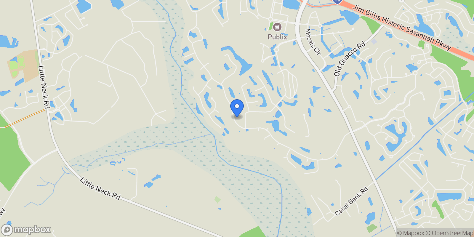 Map showing 312 Spanton Crescent, Pooler, Georgia, United States.