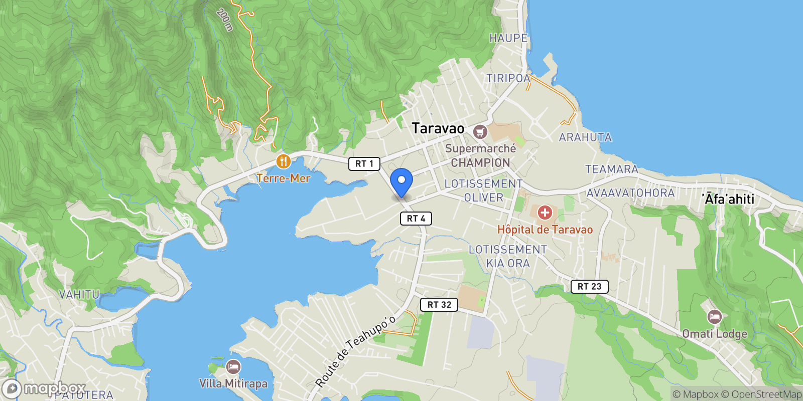 Map showing Taiarapu-Est, Taiarapu-Est, Taiarapu-Est, Windward Islands, French Polynesia.
