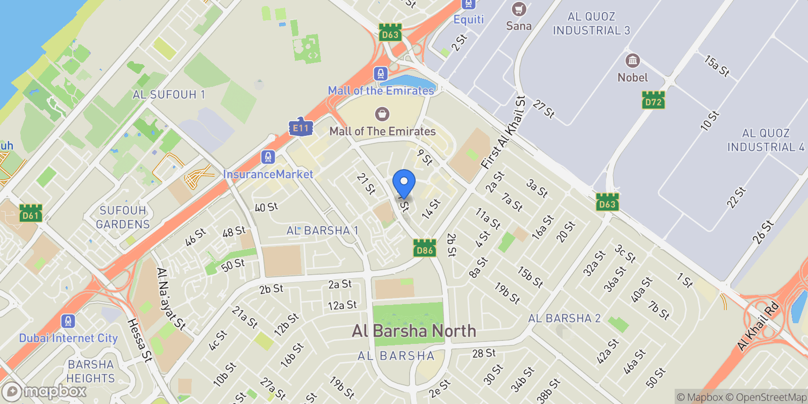 Map showing 5242, Dubai Marina, Dubai, Dubai, United Arab Emirates.