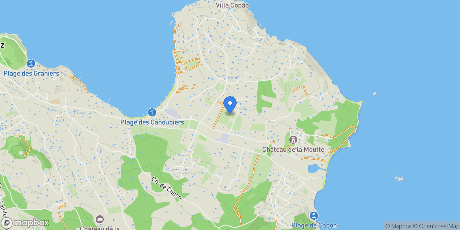 Map showing Saint-Tropez, Provence-Alpes-Côte d'Azur, France.