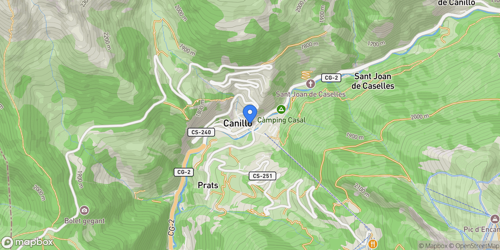 Map showing Canillo, 02 AD100, Canillo, Canillo, Andorra.