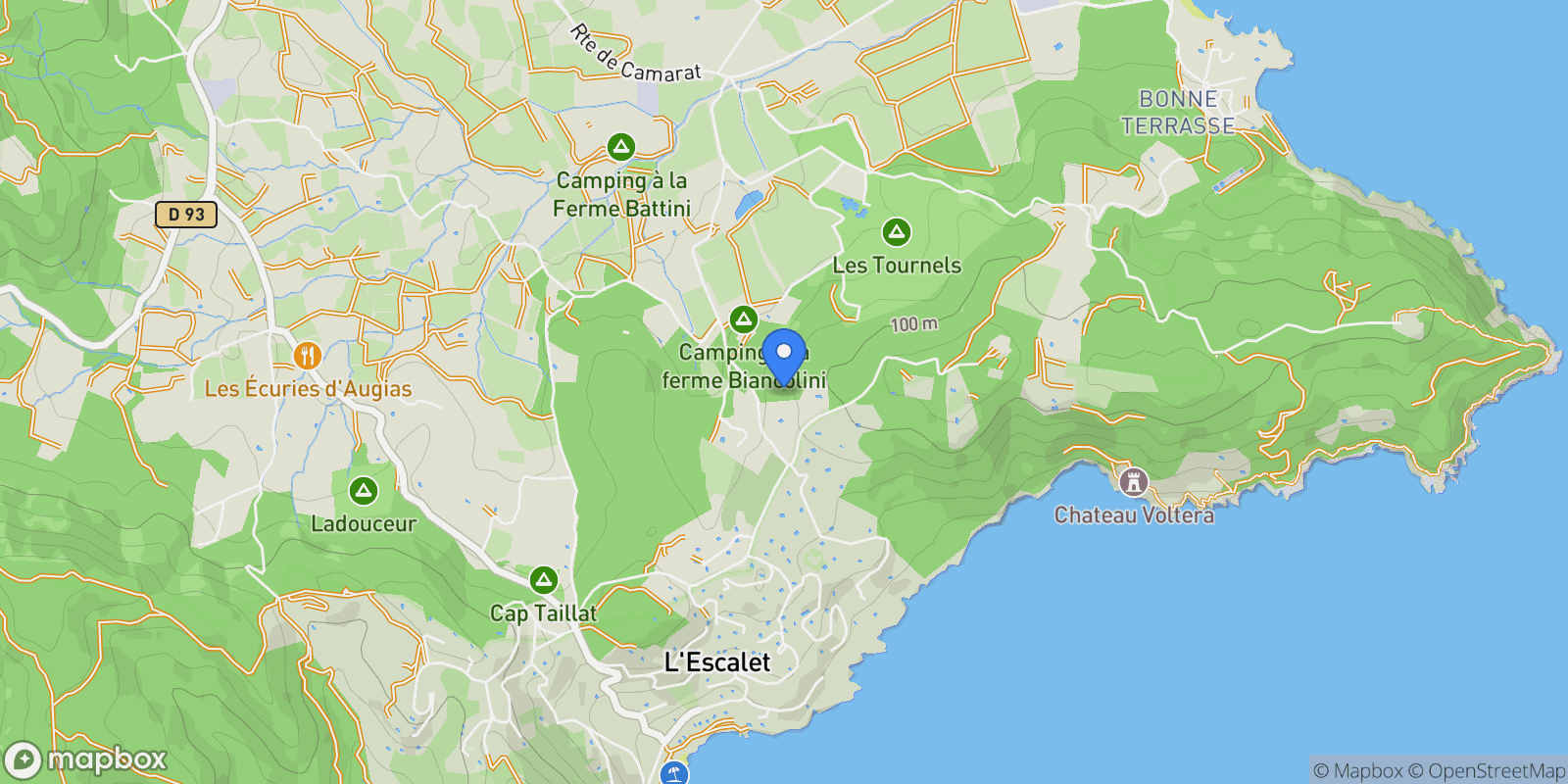 Map showing Ramatuelle, Provence-Alpes-Côte d'Azur, France.