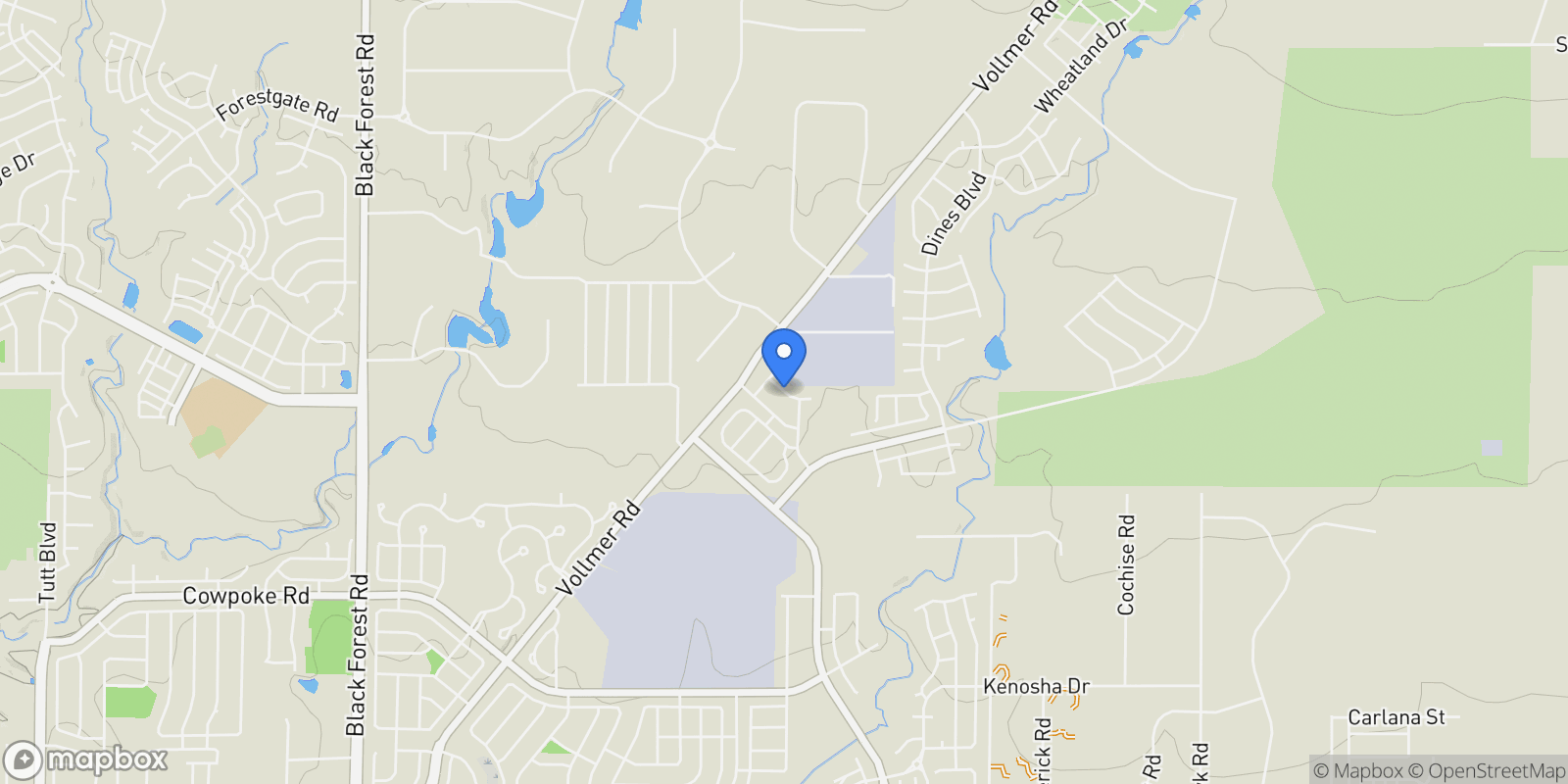 Map showing 7757 Cordgrass Drive, Colorado Springs, CO 80908, Colorado Springs, Colorado, United States.