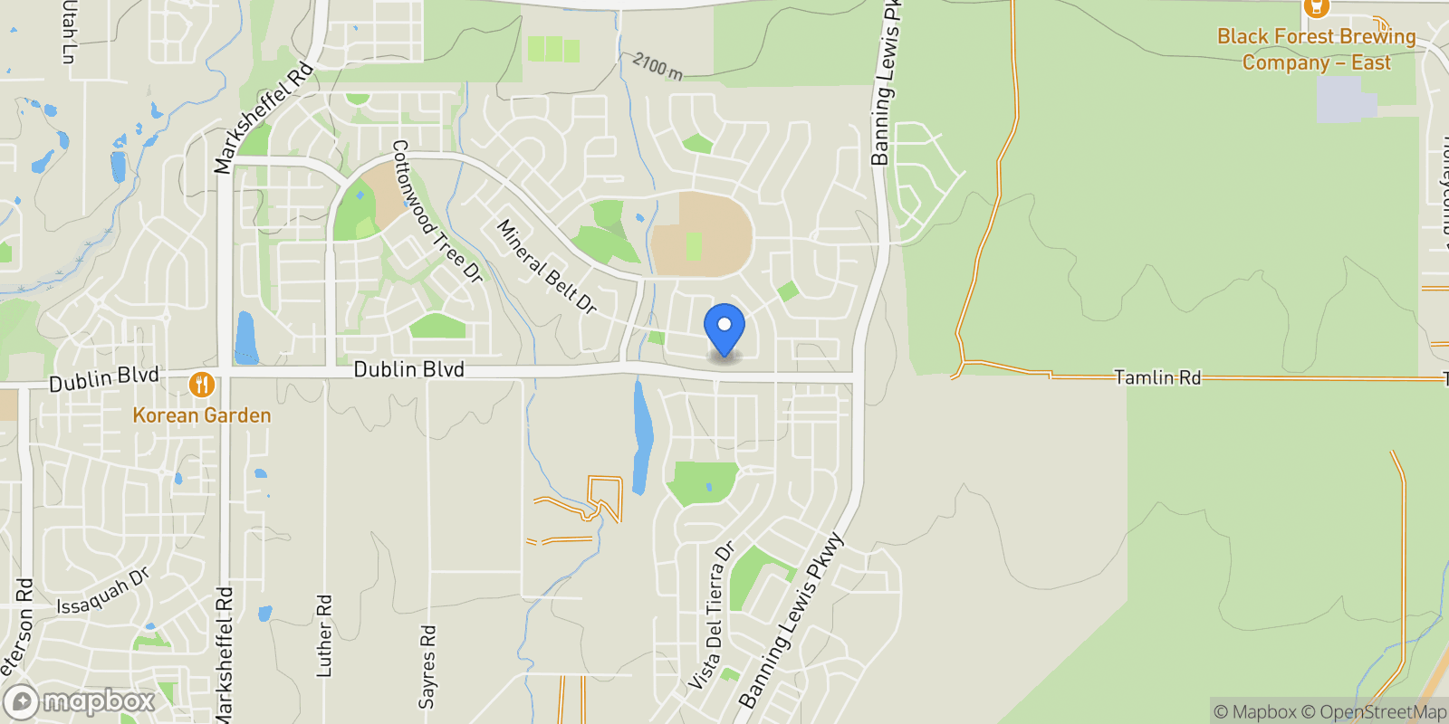 Map showing 6676 Golden Briar Lane, Colorado Springs, CO 80927, Colorado Springs, Colorado, United States.