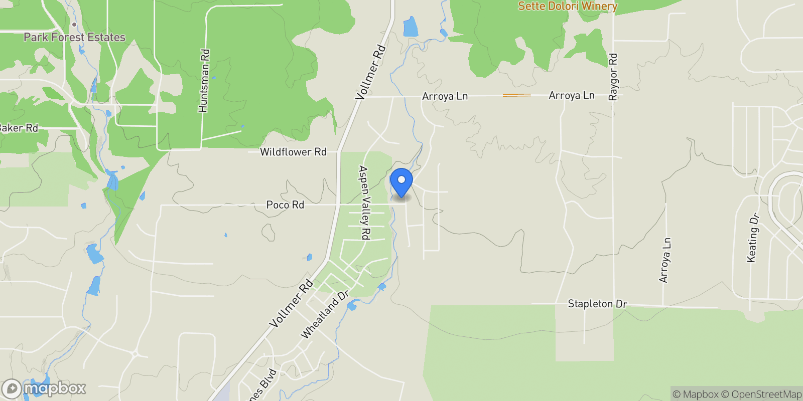 Map showing 9996 Antelope Ravine Drive, Colorado Springs, CO 80908, Colorado Springs, Colorado, United States.