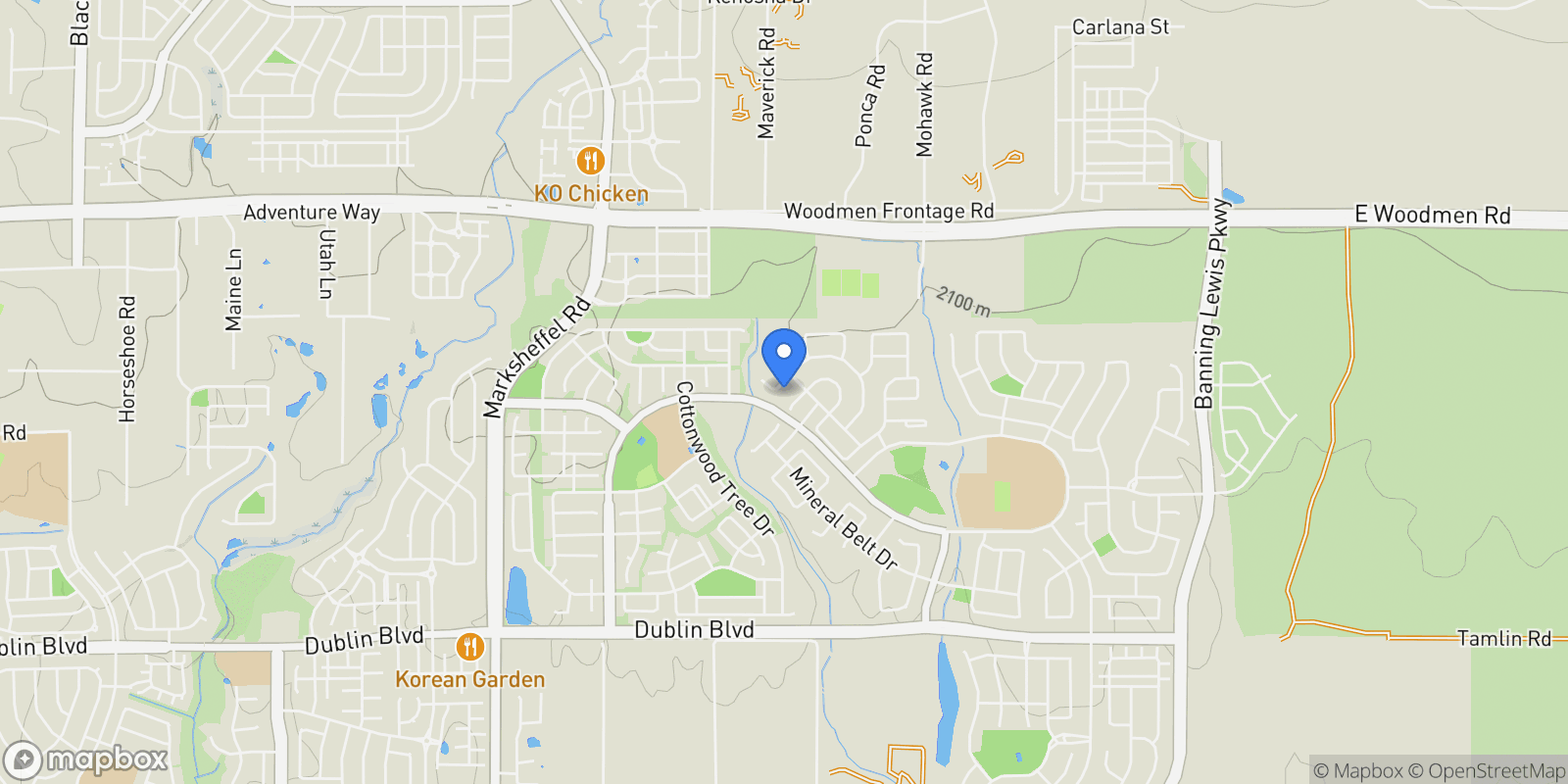 Map showing 8451 Meadow Wing Circle, Colorado Springs, CO 80927, Colorado Springs, Colorado, United States.
