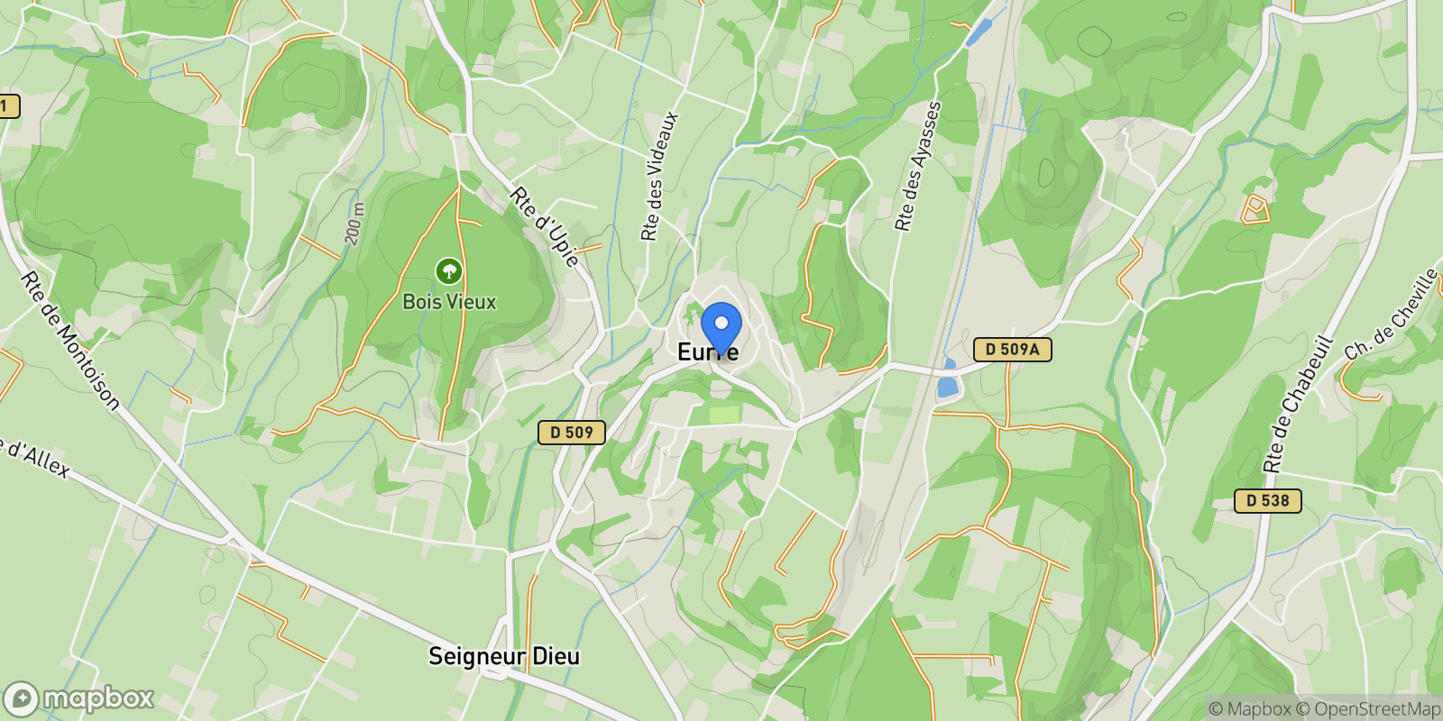 Map showing Eurre, Eurre, Eurre, Auvergne-Rhône-Alpes, France.