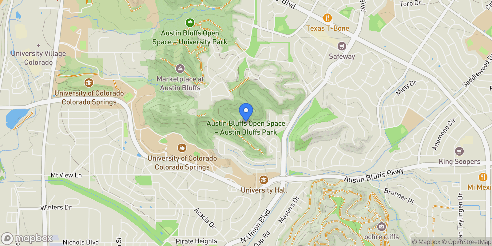 Map showing 2268 Palm Drive #B, Colorado Springs, CO 80918, Colorado Springs, Colorado, United States.