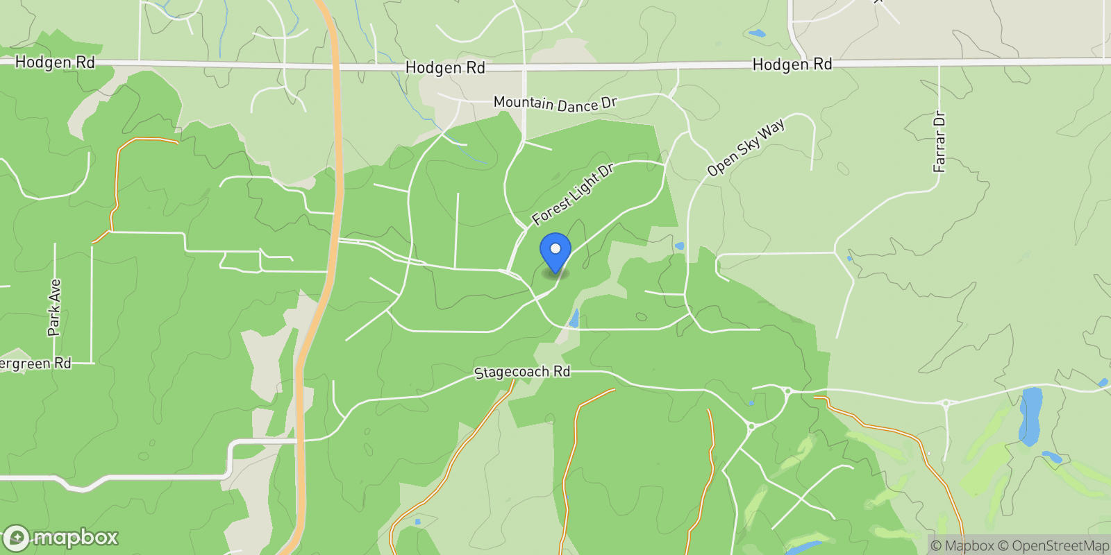 Map showing 4760 Hidden Rock Road, Colorado Springs, CO 80908, Colorado Springs, Colorado, United States.