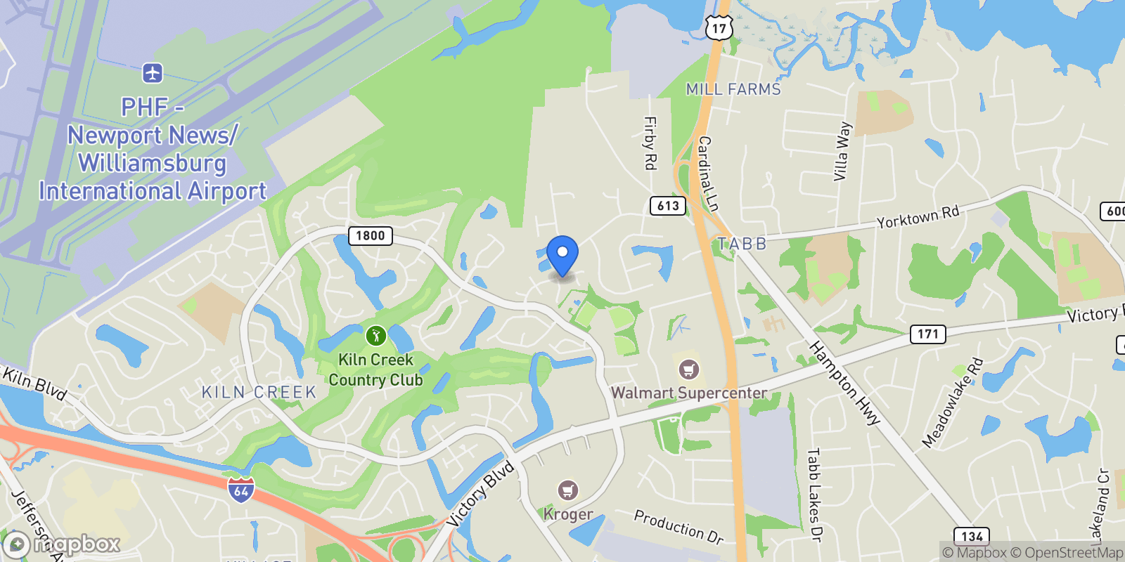 Map showing 101 Jenkins Court, Yorktown, VA 23693, Yorktown, Virginia, United States.