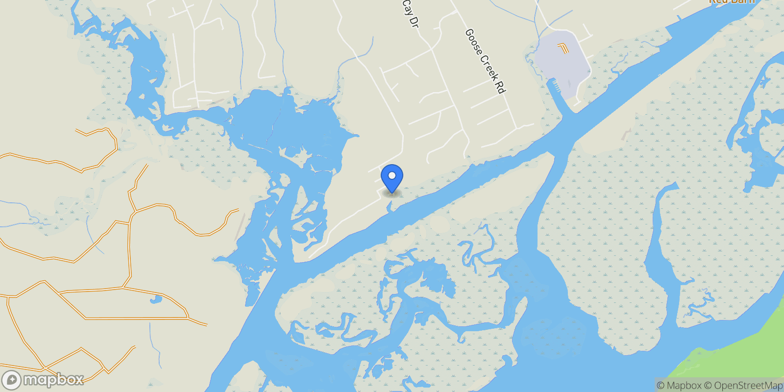 Map showing 101 Hamilton Lane, Swansboro, North Carolina, United States.