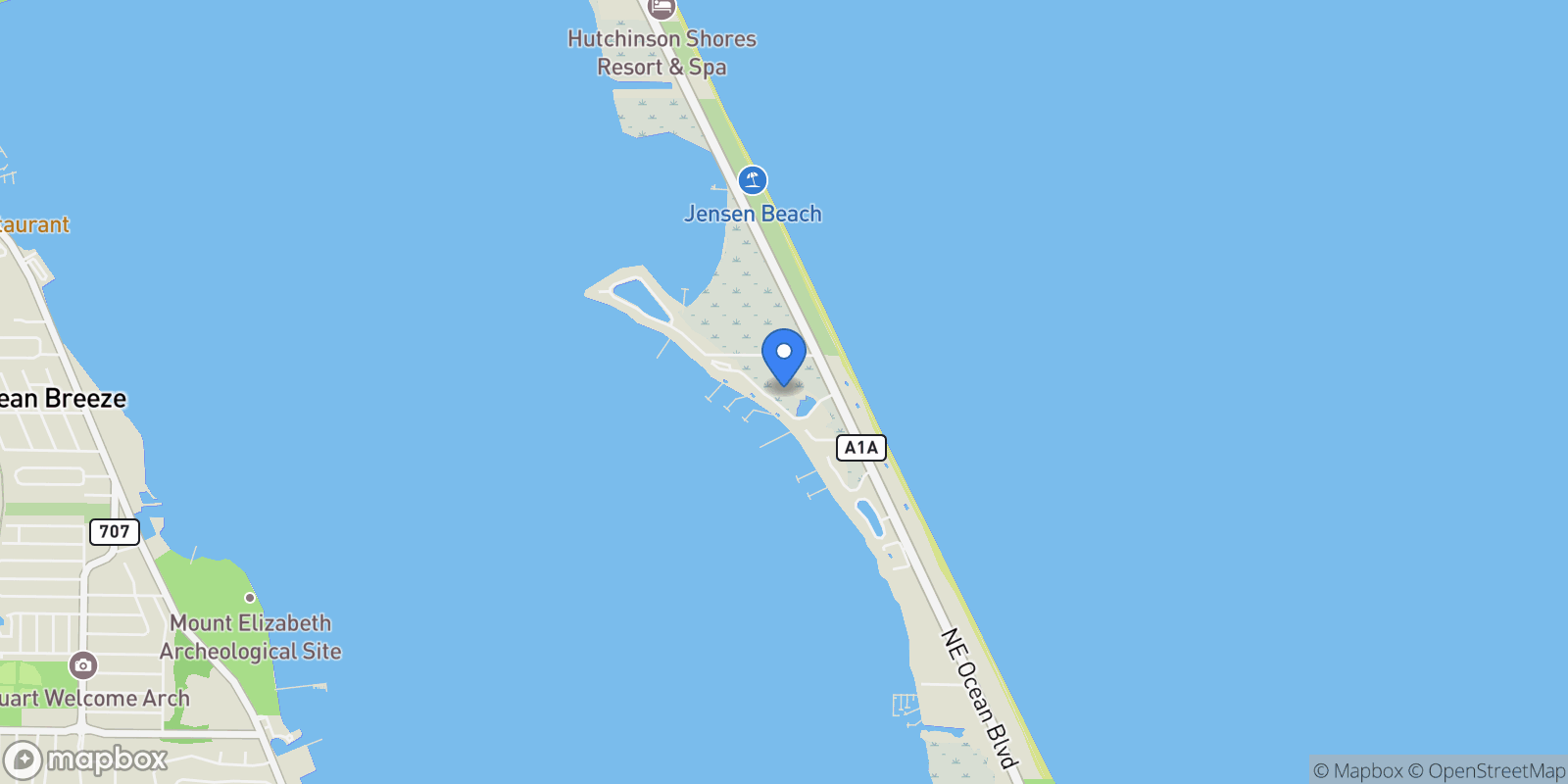 Map showing 2571 NE Ocean Boulevard Unit# 104, Stuart, FL 34996, Stuart, Florida, United States.