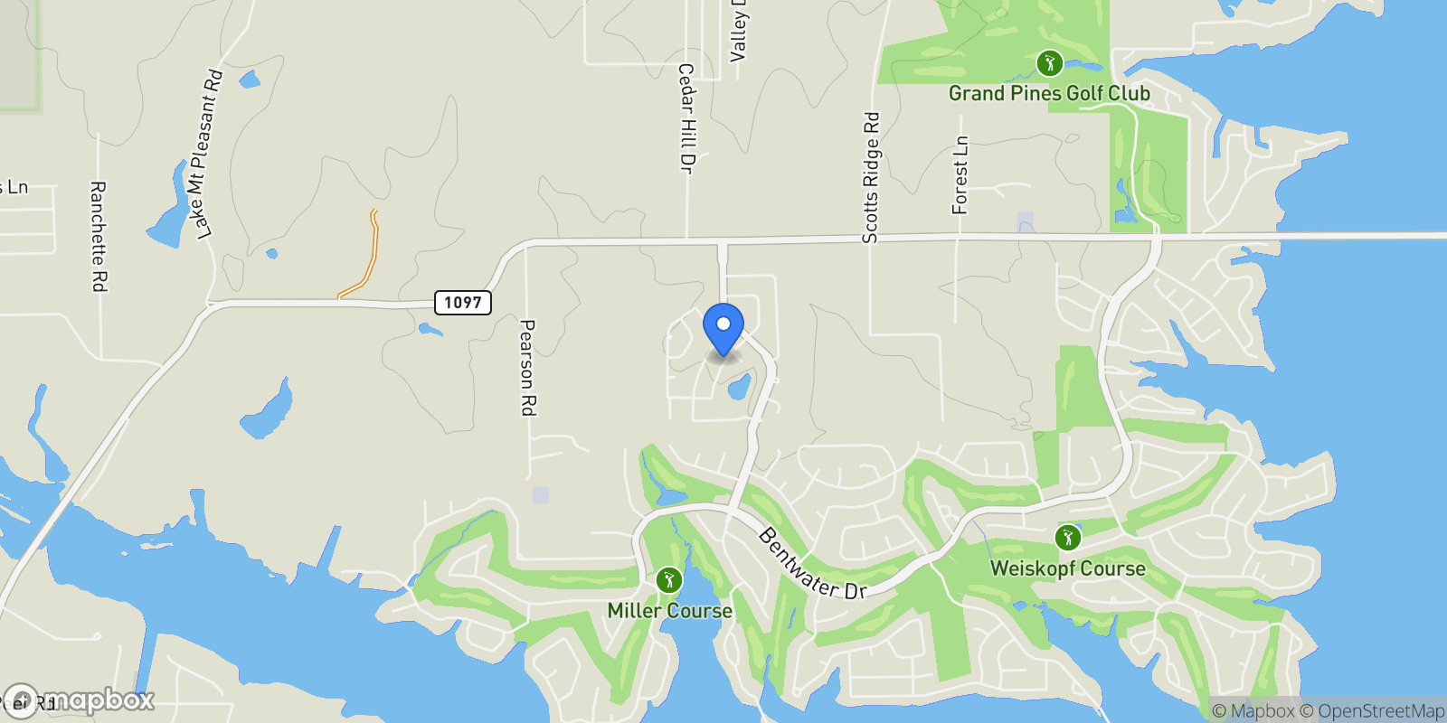 Map showing 236 Camden Hills Drive, Montgomery, TX 77356, Montgomery, Texas, United States.
