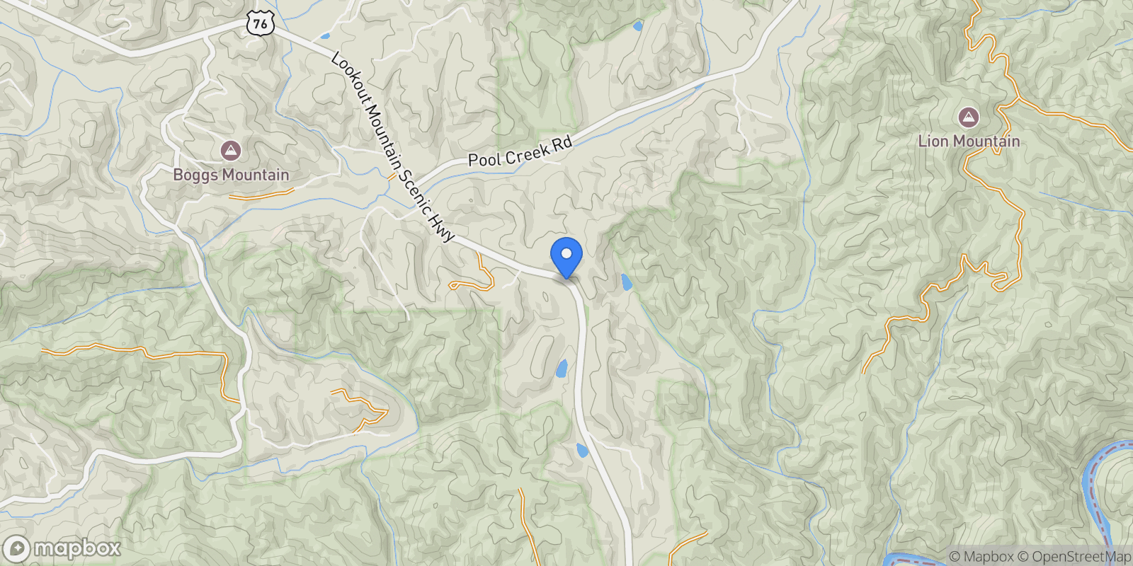 Map showing 0 FIELDER Lane, Clayton, Georgia, United States.