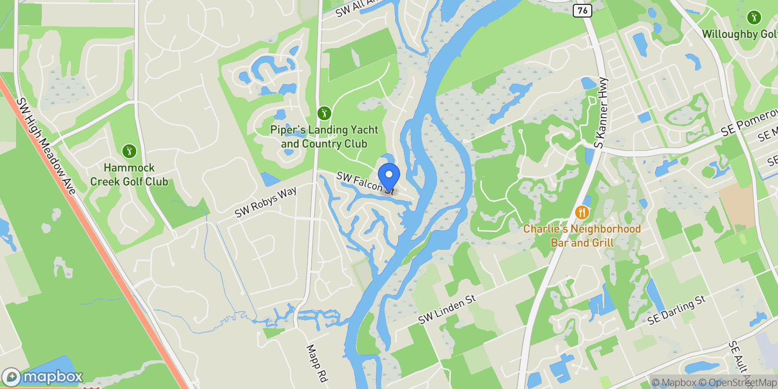 Map showing 682 SW Falcon Street , Palm City, FL 34990, Palm City, Florida, United States.