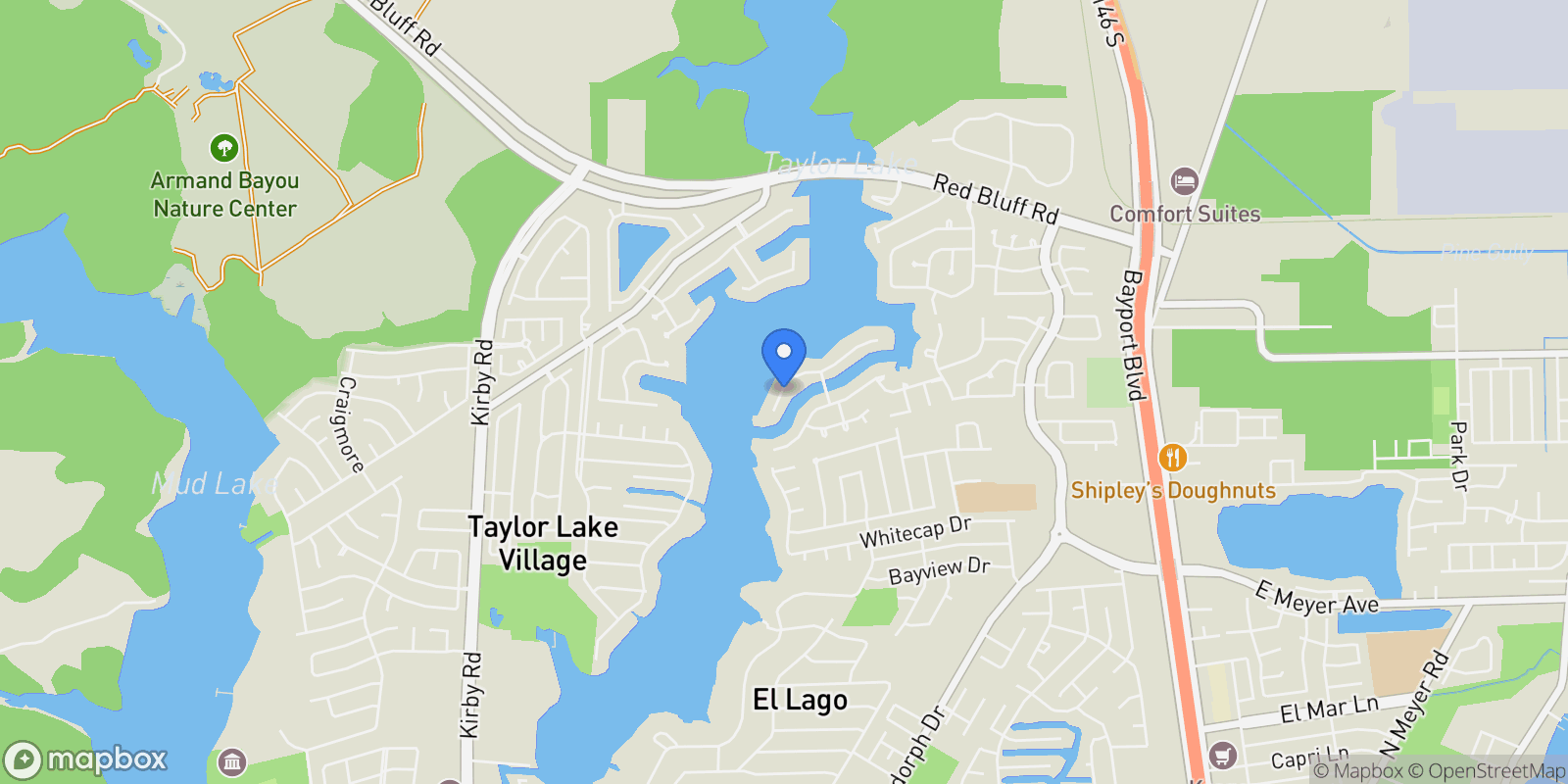 Map showing 3006 S Island Drive, Seabrook, TX 77586, Seabrook, Texas, United States.