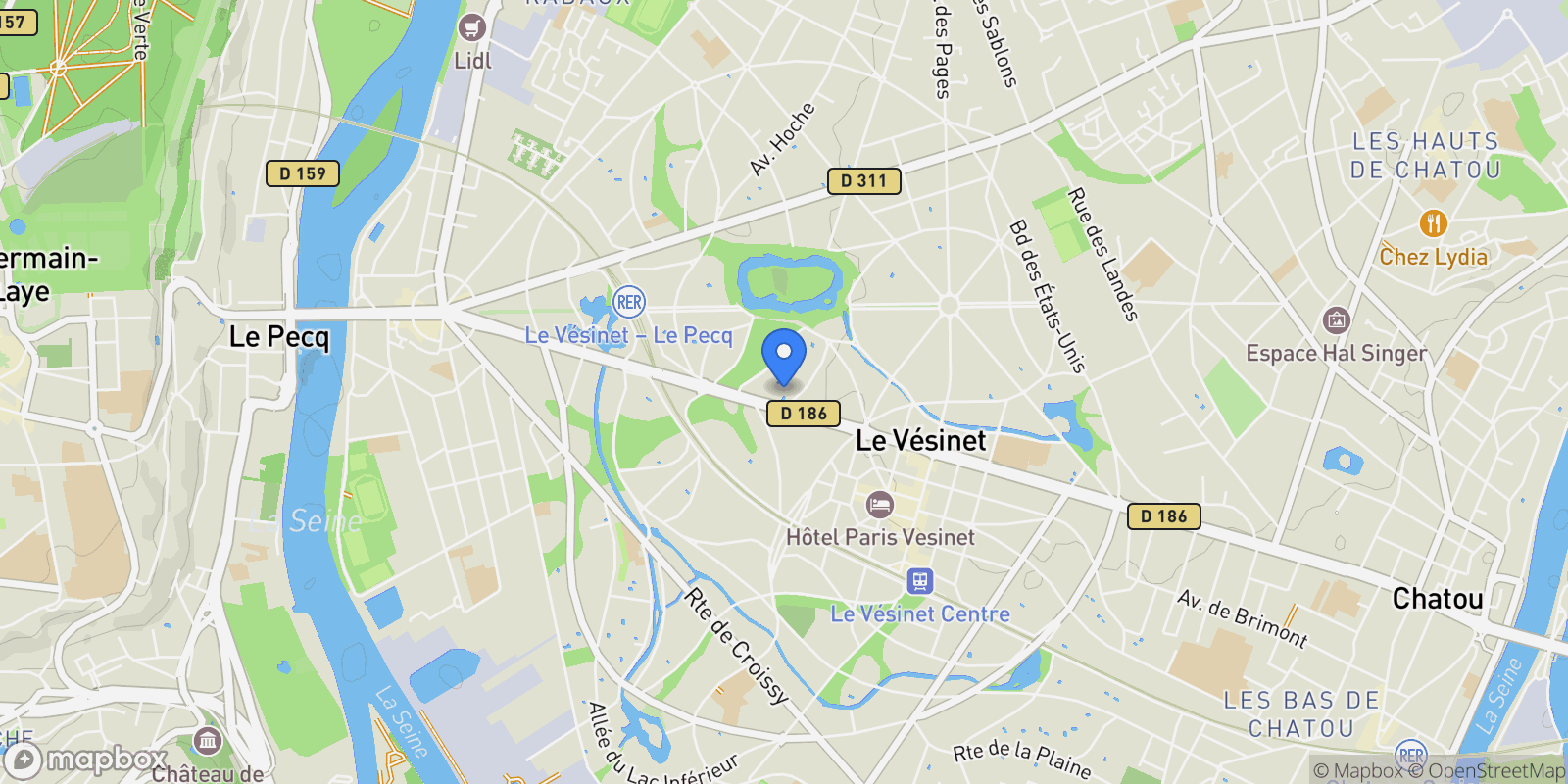 Map showing LE VESINET, J 78110, Le Vésinet, Île-de-France, France.