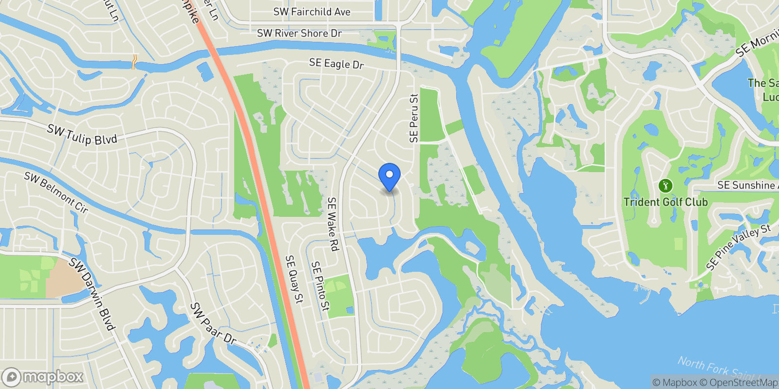 Map showing 3079 SE Galt Circle , Port Saint Lucie, FL 34984, Port St. Lucie, Florida, United States.