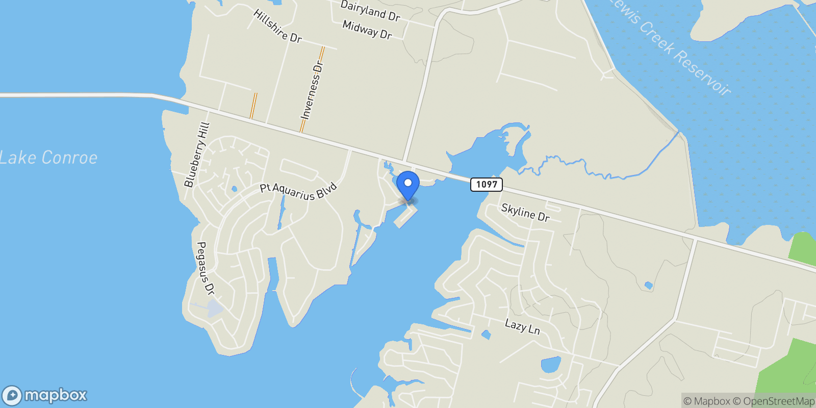 Map showing 12870 Pelican Island Drive, Willis, TX 77318, Willis, Texas, United States.