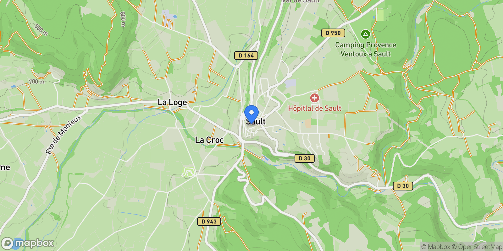 Map showing vaucluse, Sault, Provence-Alpes-Côte d'Azur, France.