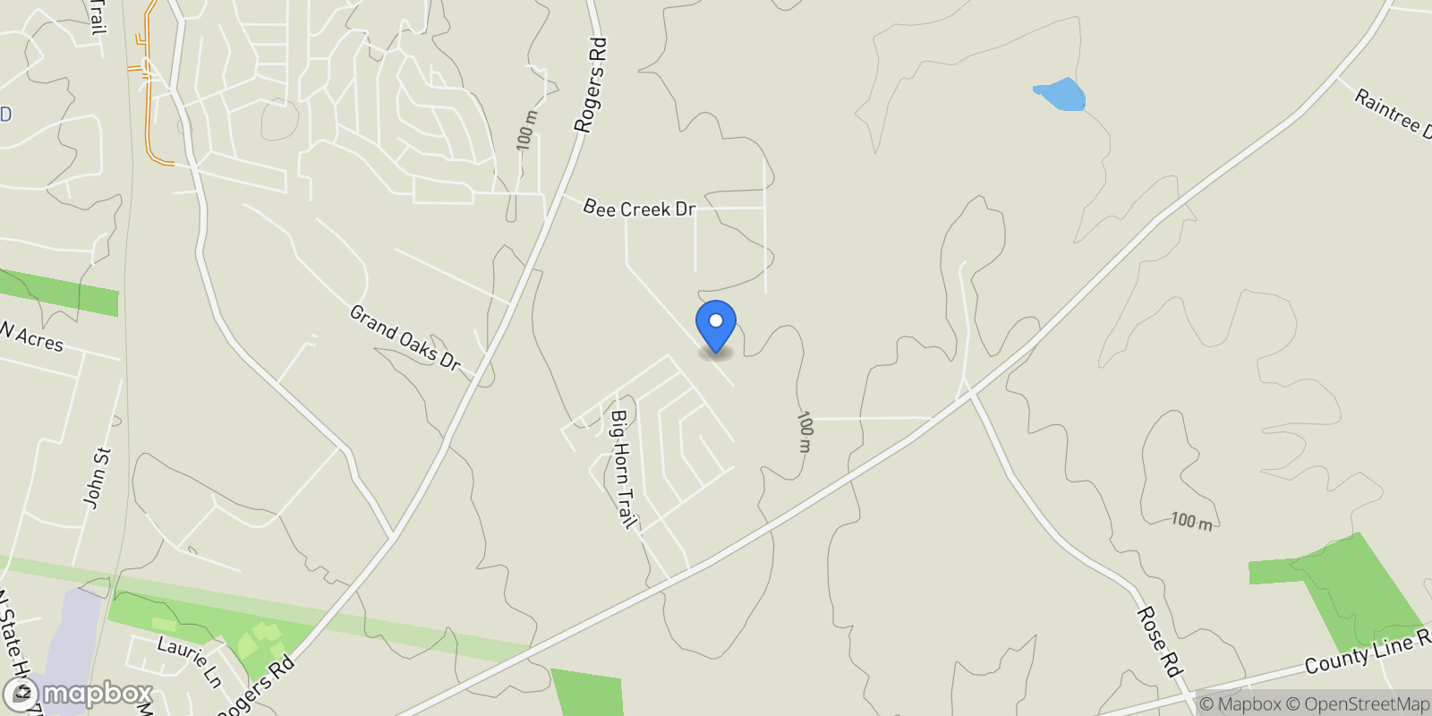 Map showing 110 Quiet Springs Trail, Willis, TX 77378, Willis, Texas, United States.