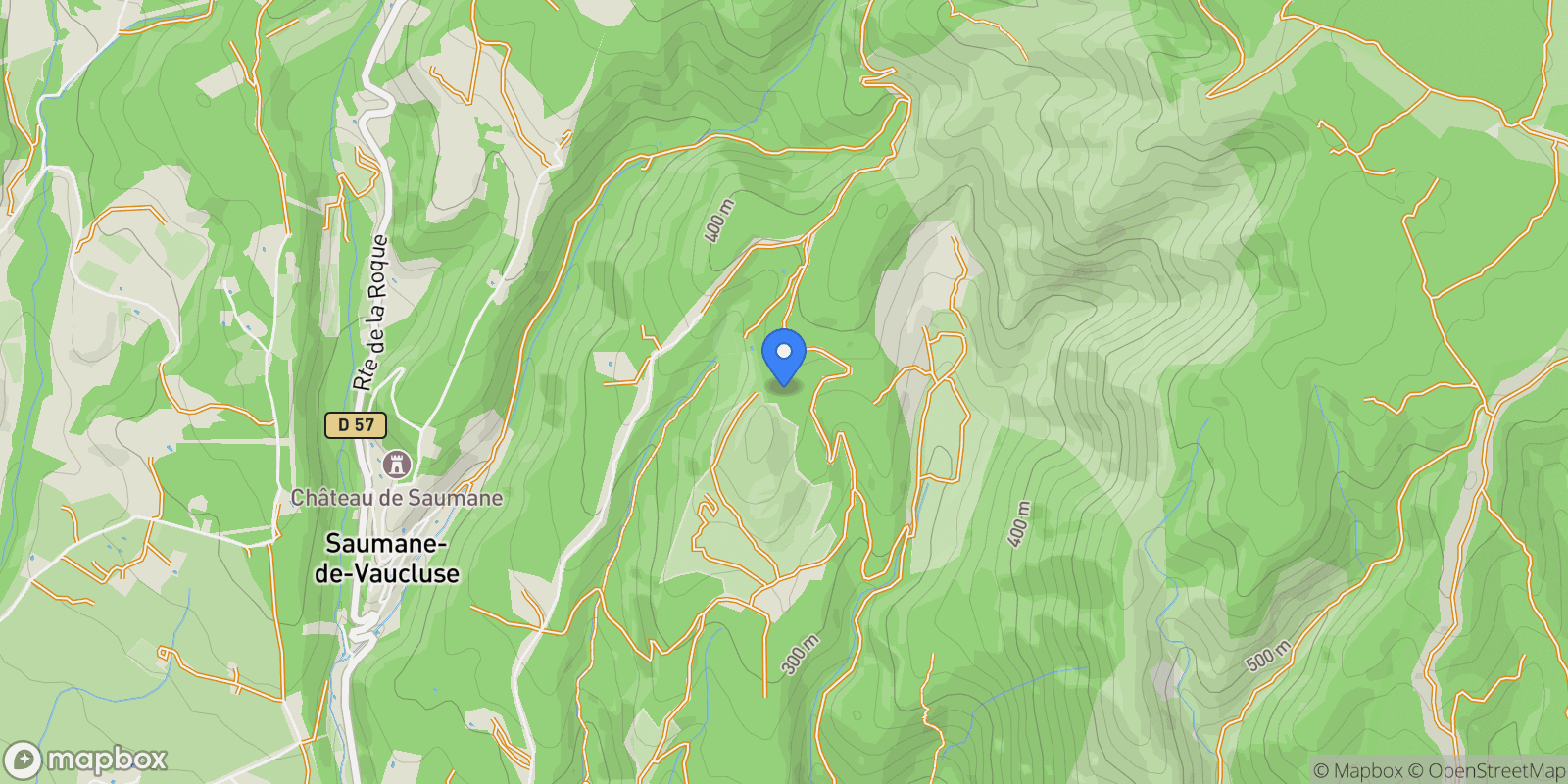 Map showing Saumane-de-Vaucluse, Provence-Alpes-Côte d'Azur, France.