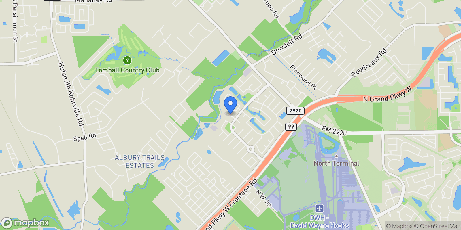 Map showing 22722 Wixford Lane, Tomball, TX 77375, Spring, Texas, United States.