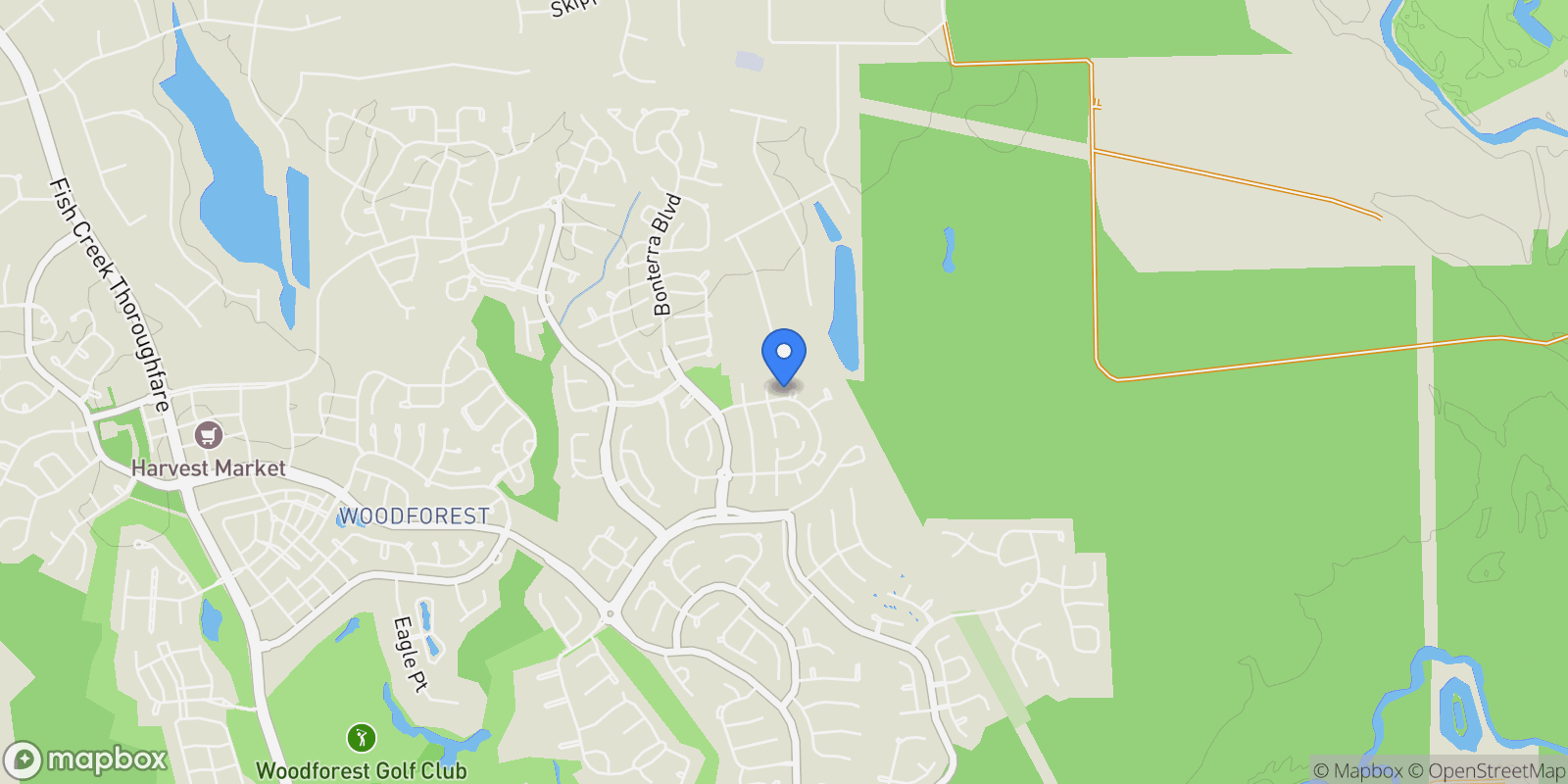 Map showing 202 Foxglove Lane, Montgomery, TX 77316, Montgomery, Texas, United States.