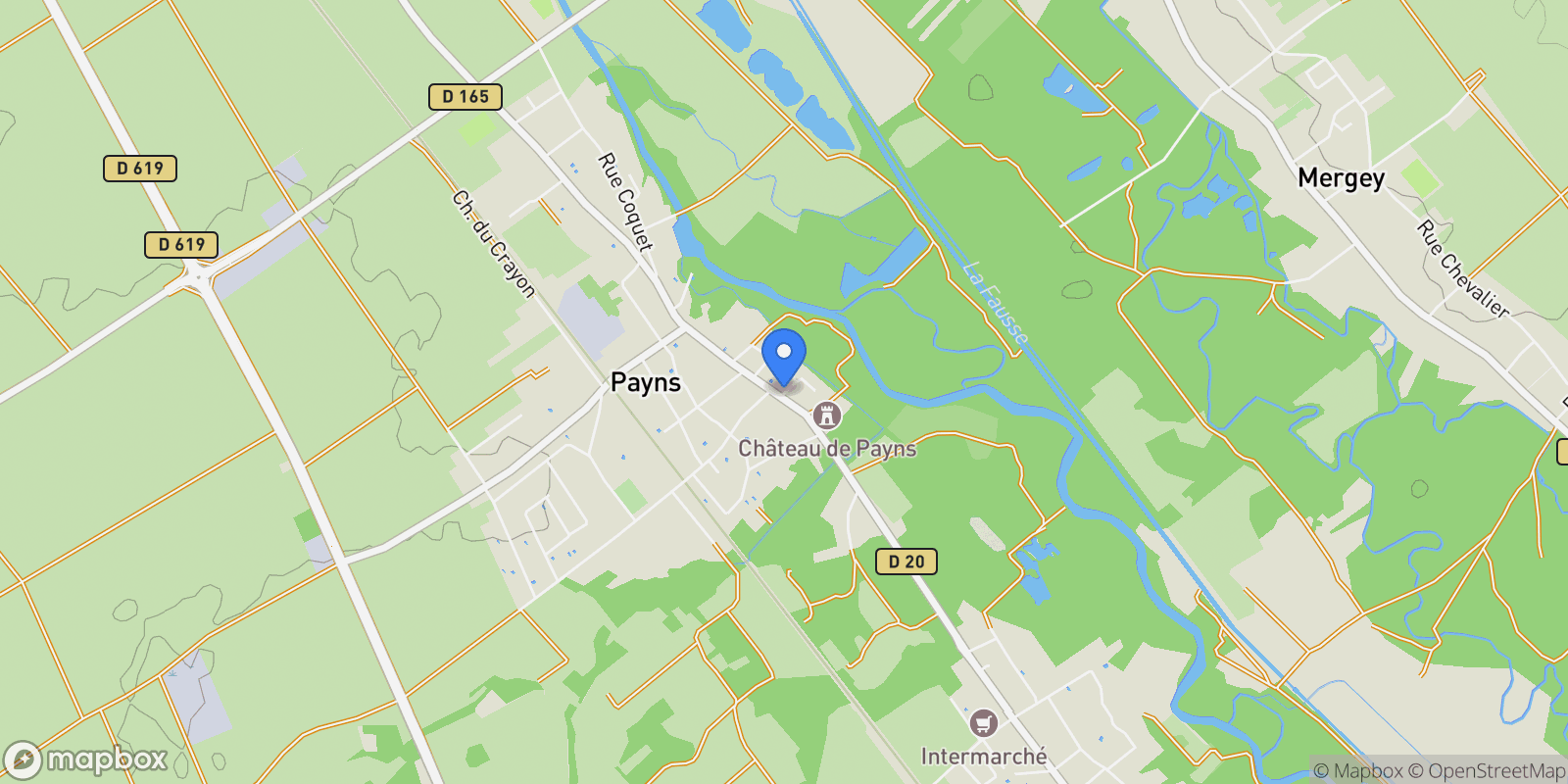 Map showing Payns, Grand Est, France.