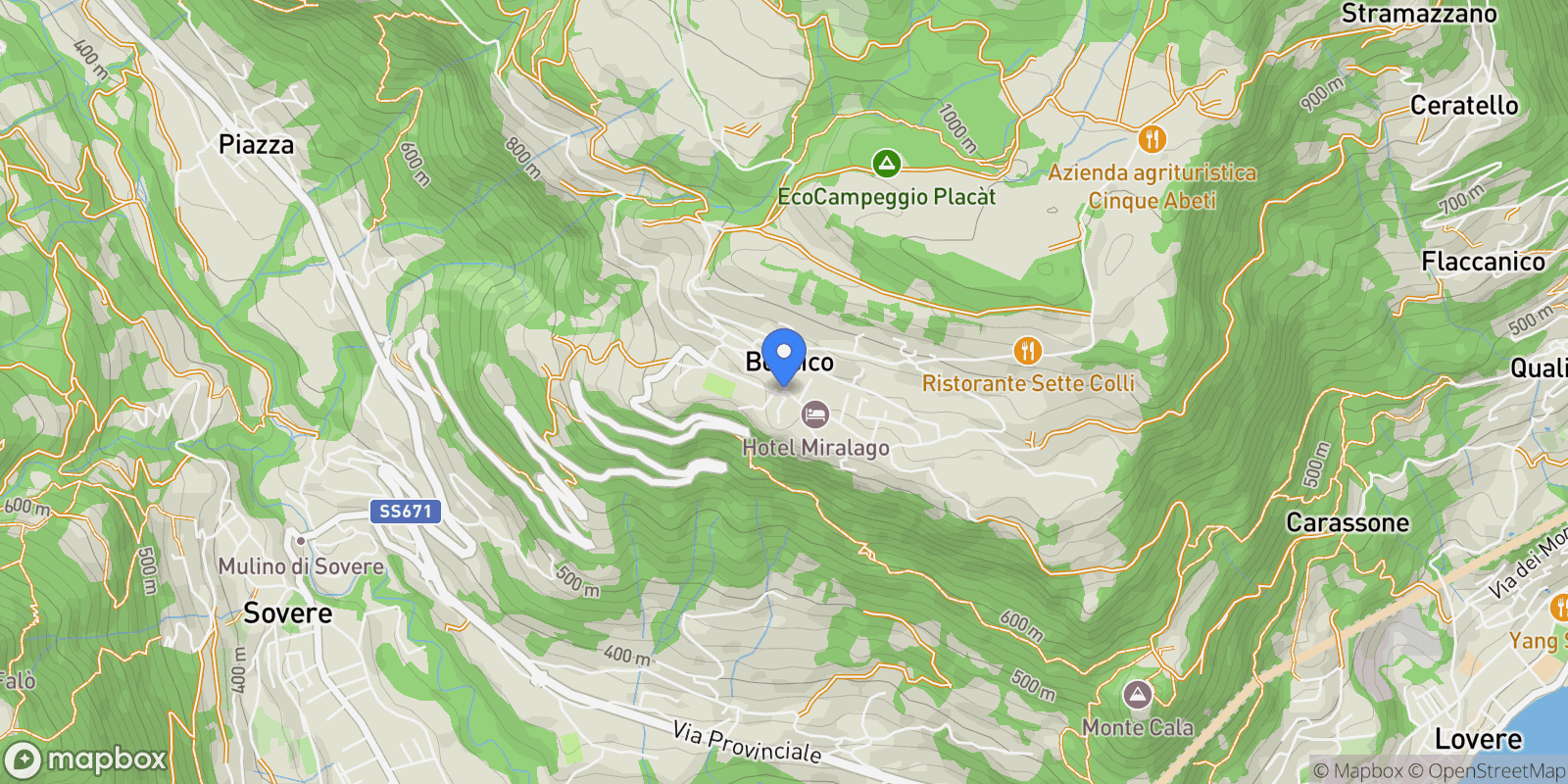 Map showing Altopiani di Bossico, Bossico, Lombardy, Italy.