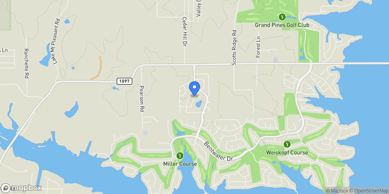 Map showing 236 Camden Hills Drive, Montgomery, TX 77356, Montgomery, Texas, United States.